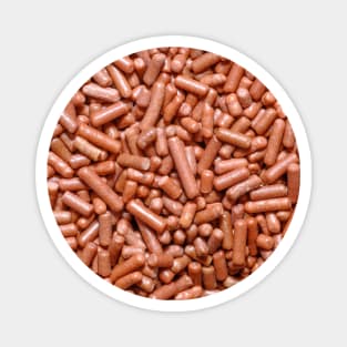 Chocolate Sprinkles Real Candy Circle Photograph Magnet